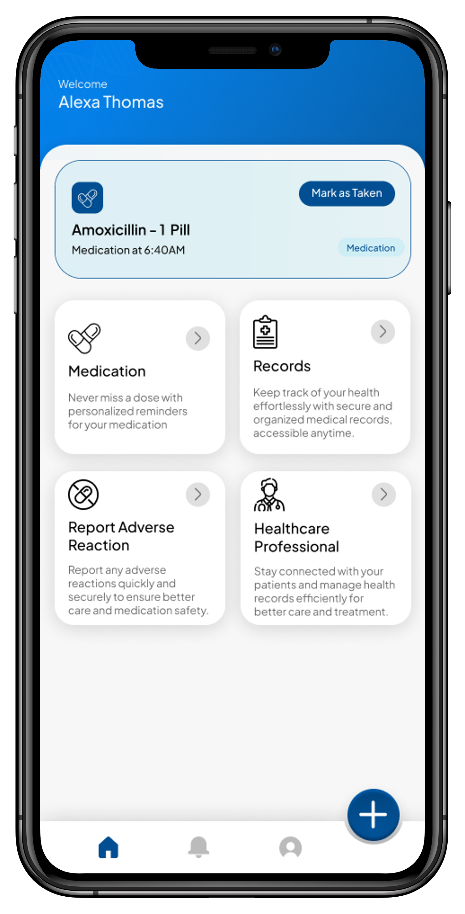 Medivek mobile and web interfaces